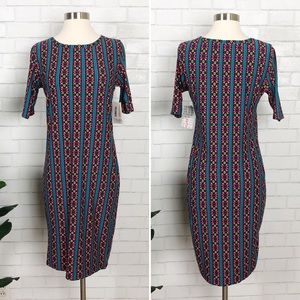 LuLaRoe Julia Dress Southwest Geometric Size S NEW